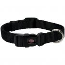 Premium Halsband, S-M: 30-45 cm/15 mm, schwarz