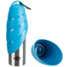 Flasche mit Trinknapf, Edelstahl/Kunststoff, 750 ml