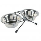 Edelstahl-Napf-Set - Eat-On-Feet / 2 x 0,75 l / 15 cm