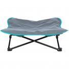 Camping-Bett, 69x20x69cm, dunkelgrau/petrol