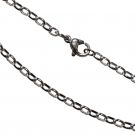 Halskette, Edelstahl, 3mm, Gr.S: 38cm, silberfarben