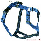Feltmann Kreuzgeschirr 20mm/50-65cm BLAU/SCHWARZE Pfötchen