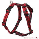 Feltmann Kreuzgeschirr MOPS 15mm/05-09kg rot/Pfötchen