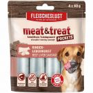 Fleischeslust Meat & Treat Pockets Rinderleberwurst 4x40g