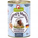 Granatapet Lieblingsmahlzeit Puppy Truthahn + Kaninchen 400g