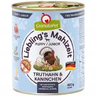 Granatapet Lieblingsmahlzeit Puppy Truthahn + Kaninchen 800g
