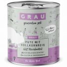 Grau Hund Adult Pute mit Vollkornreis 800g