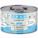 Grau Katze Adult Pute mit Lachs und Makrele 200g