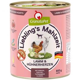 Granatapet Lieblingsmahlzeit Lamm und Hühnerherzen 800g
