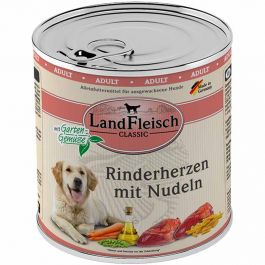 Landfleisch pur Rinderherzen mit Nudeln 800g