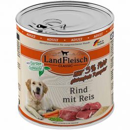 Landfleisch pur Rind mit Reis 800g