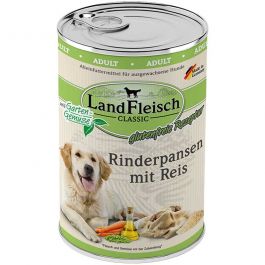 Landfleisch pur Rinderpansen mit Reis 400g