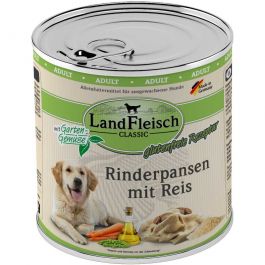 Landfleisch pur Rinderpansen mit Reis 800g