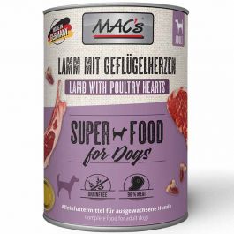 Macs Dog Lamm mit Geflügelherzen 400g
