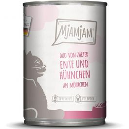 MjAMjAM Dose DUO zarte Ente + saftiges Huhn an Möhrchen 400g
