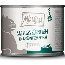 MjAMjAM Dose saftiges Hühnchen an gedämpftem Spinat 200g