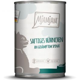 MjAMjAM Dose saftiges Hühnchen an gedämpftem Spinat 400g