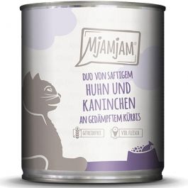 MjAMjAM Dose DUO saftiges Huhn + Kaninchen an Kürbis 800g