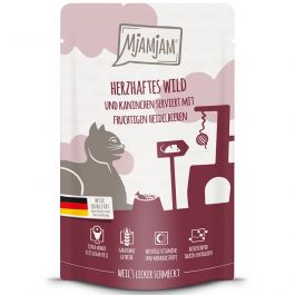 MjAMjAM Quetschie Wild + Kaninchen + Heidelbeeren 125g