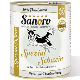 Sanoro Spezial Niere Schwein+Zucchini+Reis+Brokkoli 800g