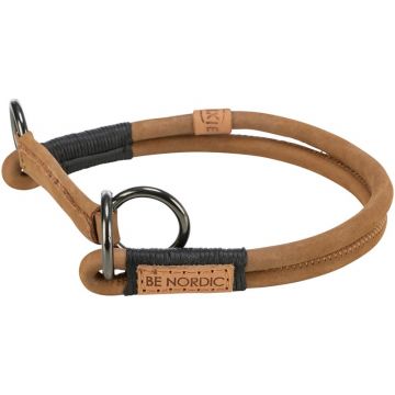 BE NORDIC Zug-Stopp-Halsband, braun