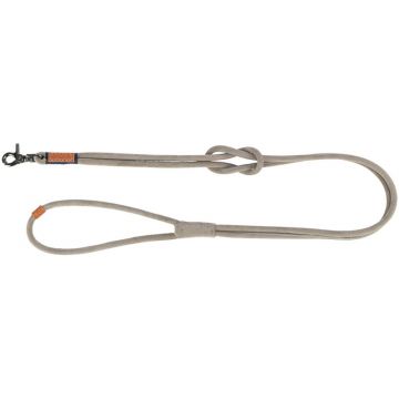 BE NORDIC Leder-Leine, XS-L: 1,20 m/8 mm, grau