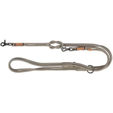 BE NORDIC Leder-Verlängerungsleine, XS-L: 2 m/8 mm, grau