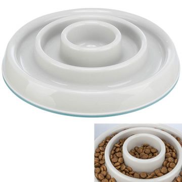 Slow Feeding Kunststoffnapf, 0.45 l / 23 cm, grau