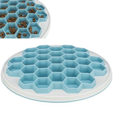 Slow Feeding Futterplatte Hive, 30 cm, grau-blau