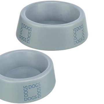 Keramiknapf Dogs, grau/blau