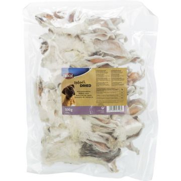 Kaninchenohren mit Fell, 500g