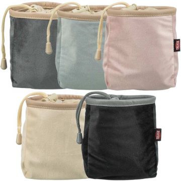 Snack-Tasche, Velours, mit Clipstrip, 9x14 cm