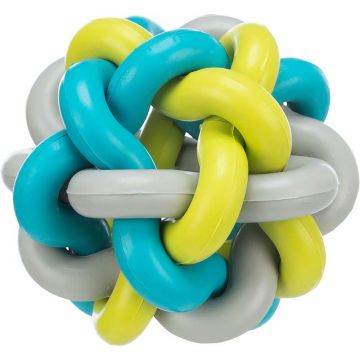 Knotenball, bunt, Naturgummi 7 cm