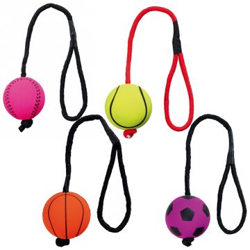 Ball am Seil, Moosgummi, schwimmt, 6cm/30cm
