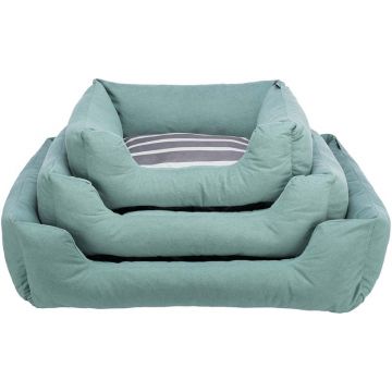 Bett Elina, eckig, mint/grau
