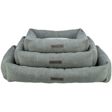 Bett Viviana, eckig, blau-grau