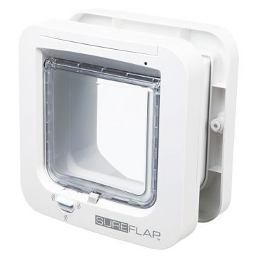 SureFlap 4-Wege Freilauftür m. Mikrochiperkennung 21x21 weiß