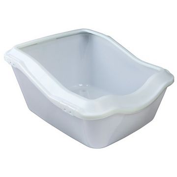 Cleany Cat Katzentoilette mit Rand, 45x21x54 cm