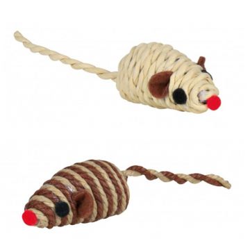 Spielmaus mit Garn umwickelt, 5cm