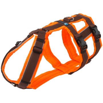Anny-x Brustgeschirr Safety, leuchtorange/braun