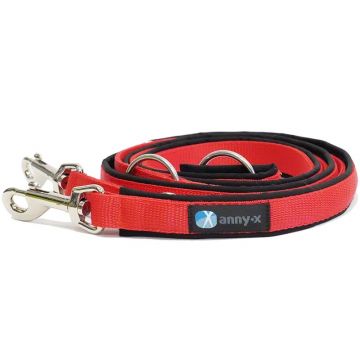 Anny-x Führleine Classic Bolt Fun, 3m, schwarz/rot