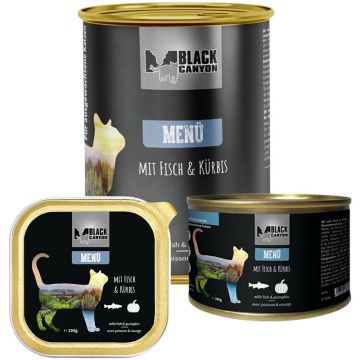 Black Canyon Katze Menü mit Fisch und Kürbis