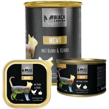 Black Canyon Katze Menü mit Huhn und Kürbis
