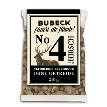 Bubeck Getreidefreier Snack Nr. 4 mit Hirsch 210g