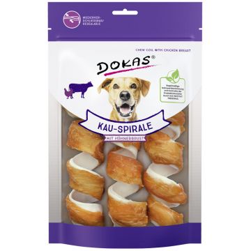 Dokas Dog Snack Kau-Spirale mit Hühnerbrust 3 Stück 110g