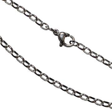 Halskette, Edelstahl, 3mm, silberfarben