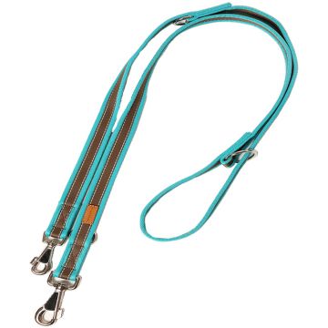Führleine Soft Grip, türkis/braun