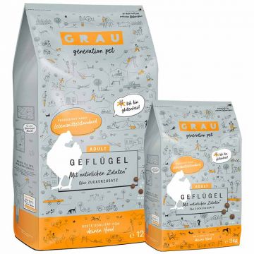 Grau Hund Adult Geflügel
