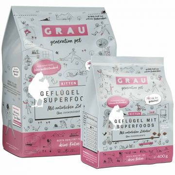 Grau Katze Kitten Geflügel mit Superfoods