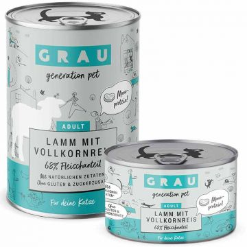 Grau Katze Adult Lamm mit Vollkornreis